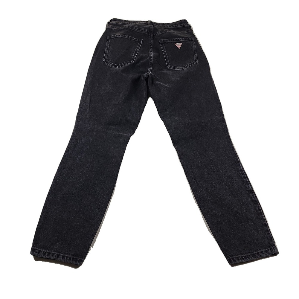 Guess Jeans Womens 27 90s Skinny High Rise Black Denim Slim Baggy Straight